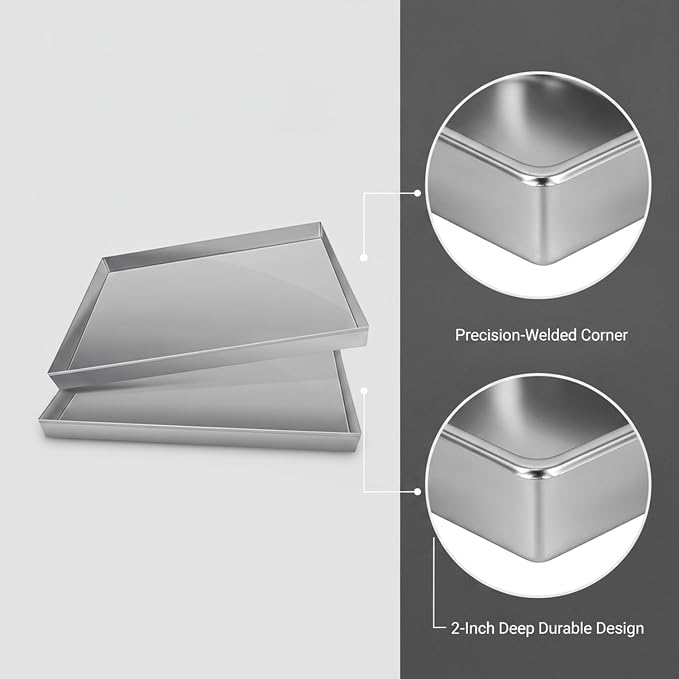 Stainless Steel Drip Tray, Rectangular Condensation Catch Pan - Image 6