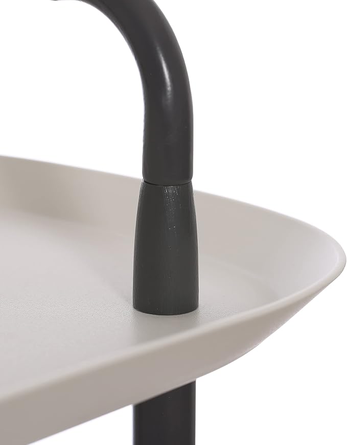Main + Mesa Modern Plastic and Metal 2-Tier Trolley - Image 9