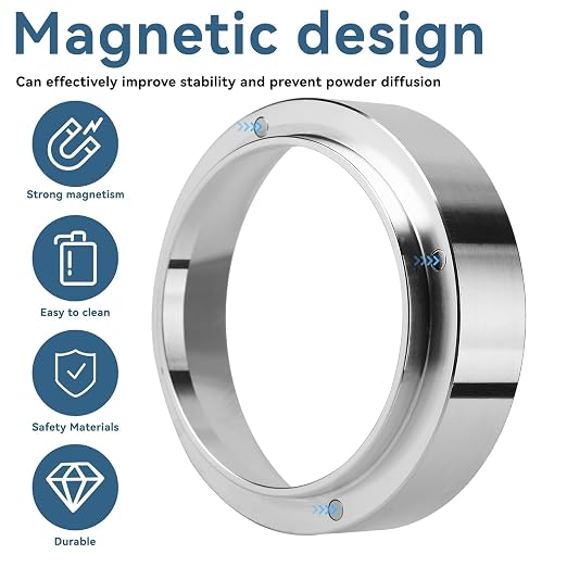 51mm Dosing Funnel, Zinc Alloy Coffee Dosing Funnel Ring, Magnetic Espresso - Image 4