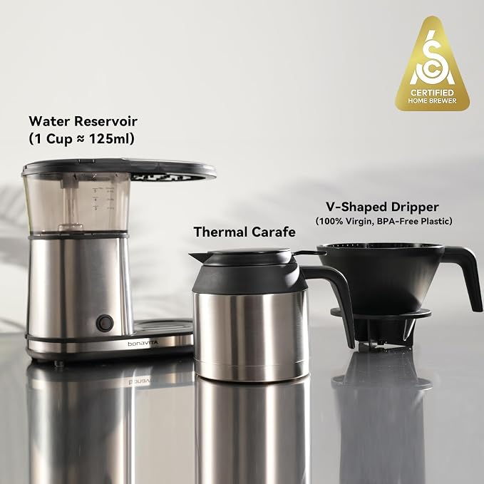 Bonavita 5 Cup Drip Coffee Maker Machine, One-Touch Pour Over, Auto Pause - Image 6