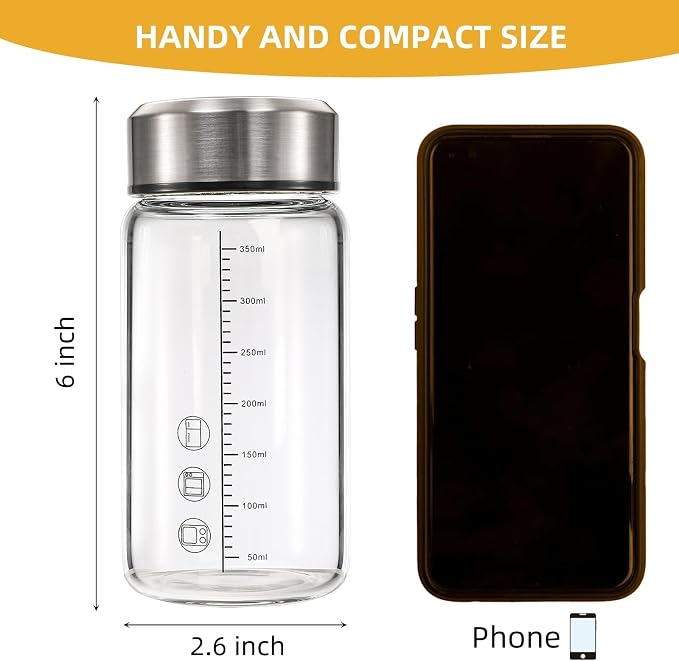 WRINGKIT 2 Pack Glass Juice Bottles - Image 2