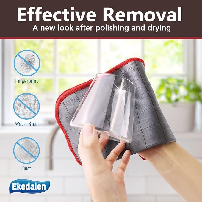 Microfiber Cleaning Cloth Lint Free Glass Cleaner Window Polishing Streak Free - Image 3