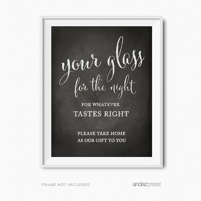 Andaz Press Wedding Party Signs, Vintage Chalkboard Print, 8.5x11-inch by AndazPress