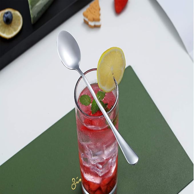 Kyraton Stainless Steel 7.5" Long Handle Iced Tea Spoons - Image 4