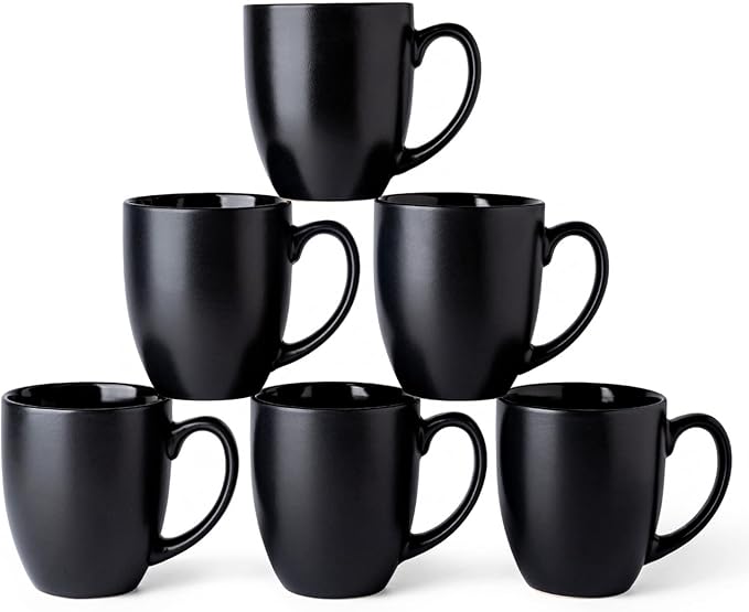 AmorArc 16oz Coffee Mugs Set of 6, Large Ceramic Coffee Mugs by AmorArc
