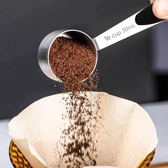 2 PCS 1/8 Cup Stainless Steel Measuring Scoops Coffee Measuring Scoop 30ML - Image 5