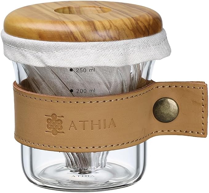 ATHIA glass pour over coffee maker set, minimalist drip coffee maker by ATHIA
