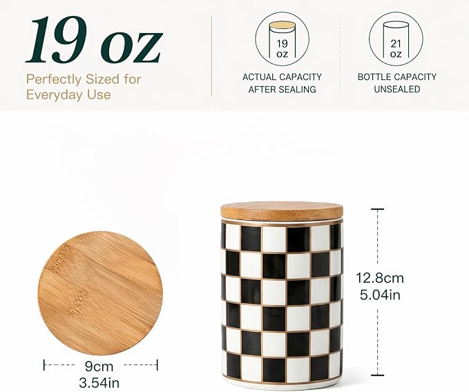 1 Piece Ceramic Coffee Canister, Airtight Coffee Container - Image 2