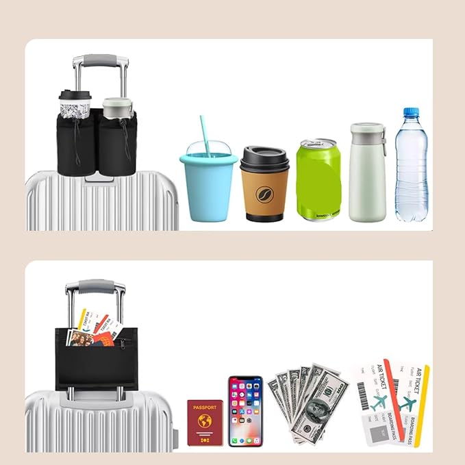 Luggage Cup Holder Hands Free Adjustable Drink Carrier - Image 7