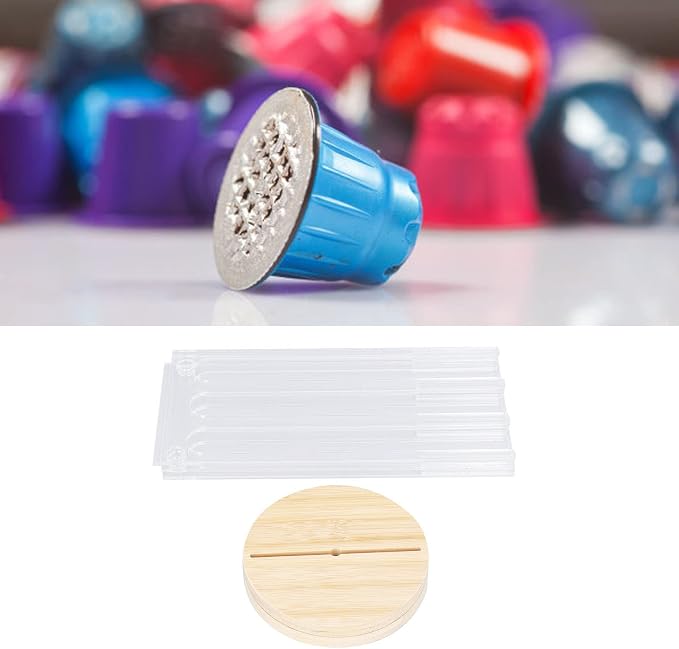 48 - Hole Rotatable Coffee Capsule Holder, Acrylic and Wood Pod Rack Stand - Image 6