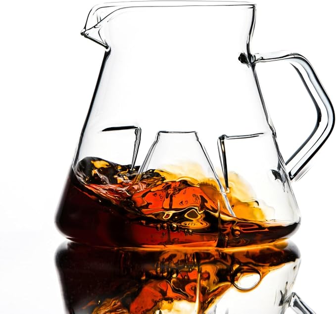 AVENSI WAVE - COFFEE - CYCLONE Sensory Carafe - Glass - 1 piece - No Cork Lid by ICOSA+Brewhouse