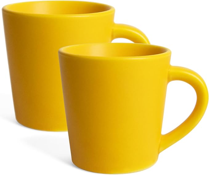 4.2 oz Espresso Cups Set of 2, Ceramic Coffee Mugs Demitasse Cups, Small by YINUOWEI