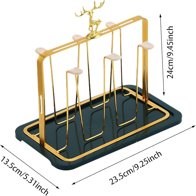 Reusable Cup Drying Rack Stand, Non-Slip Drying Glasses Rack, Silicone Designs - Image 4