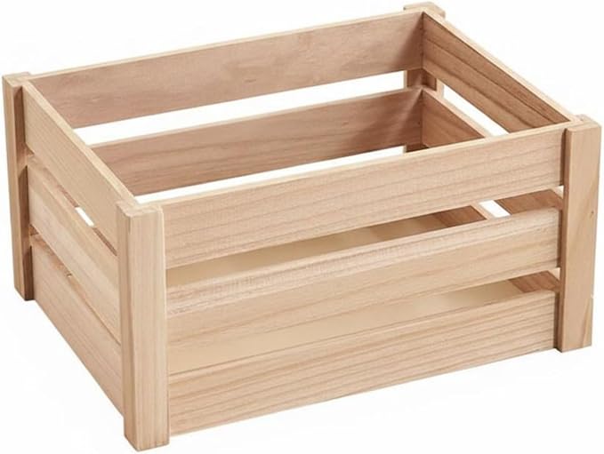 Wooden Storage Crate Multi Use Plant Holder Crate Decorative Wood Display Boxes by Unknown