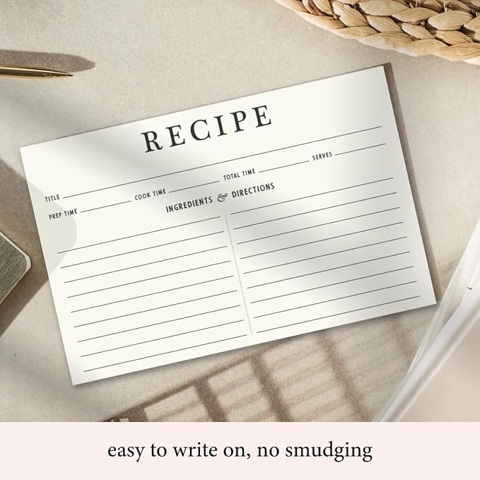 Neatz Classic Recipe Cards, 4x6 Inches, Double Sided. Thick Card Stock. Perfect - Image 3