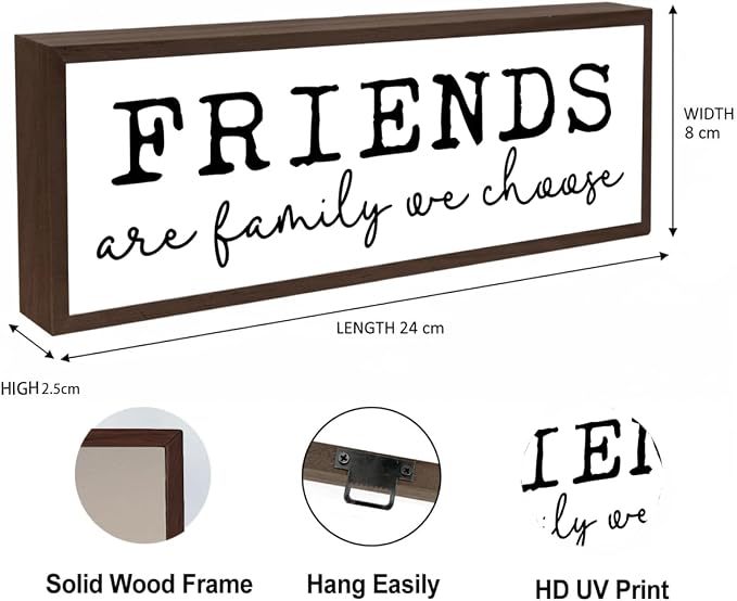 Friends are Family We Choose Sign, Friendship Wood Sign, Modern Farmhouse Wall - Image 5
