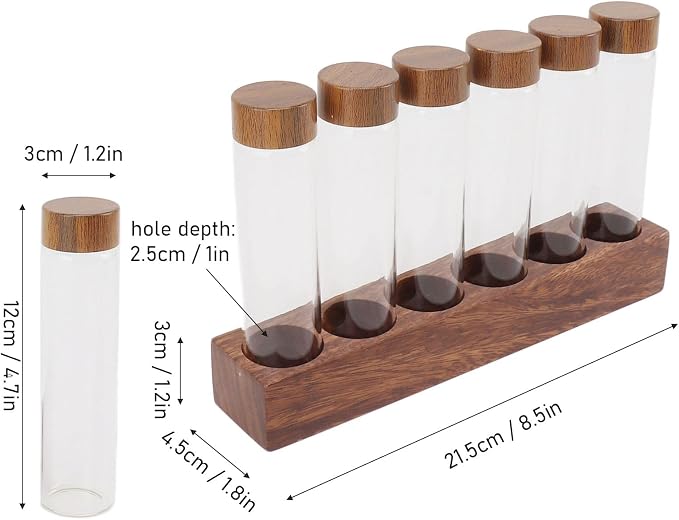 Fydun Clear Glass Coffee Bean Storage Jar, Tubes - Image 7