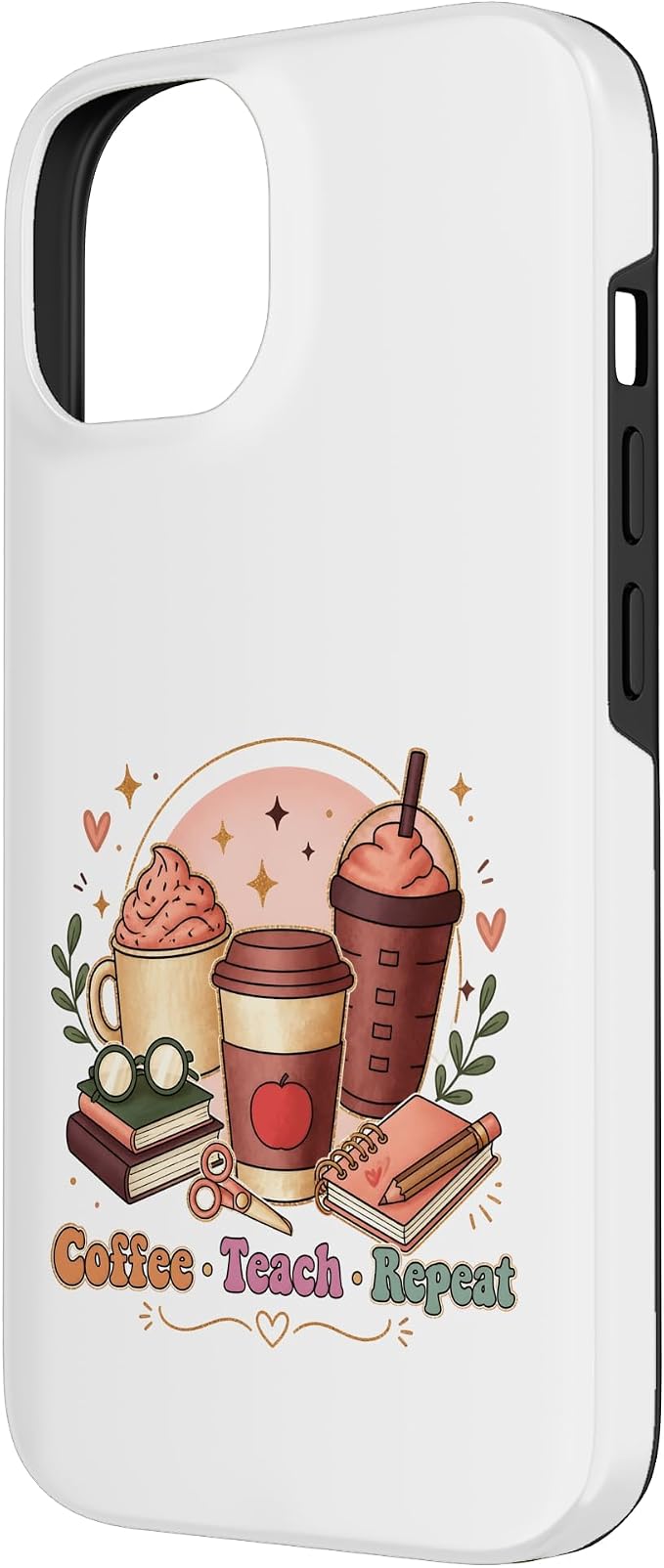 Coffee Teach Repeat Teacher Daily Routine Design Case - Image 2