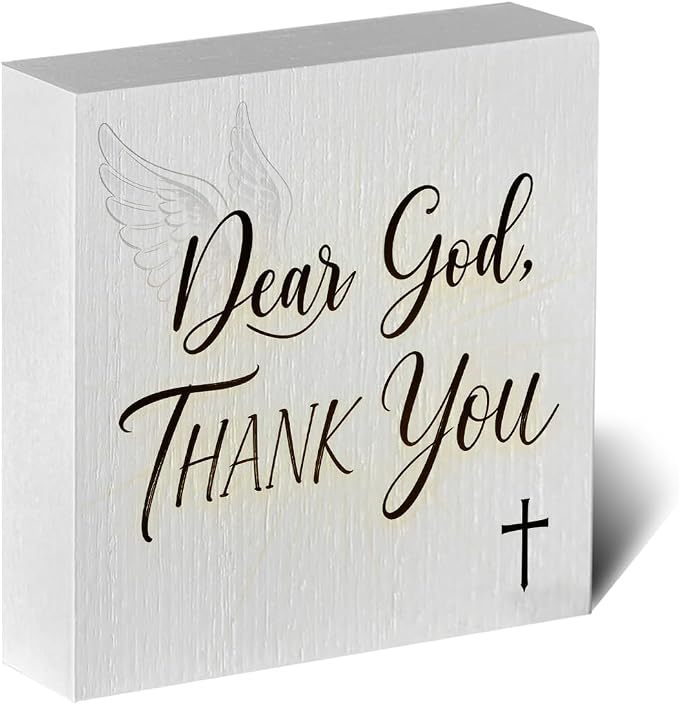 Christian Wooden Box Sign5x5 Inch by ENGVZ