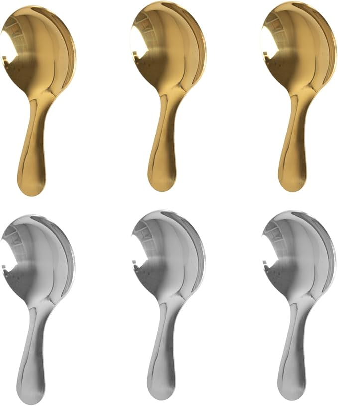6 PCS Short Handle Spoons, Mini Scoops Coffee Scoops by siktorrwd