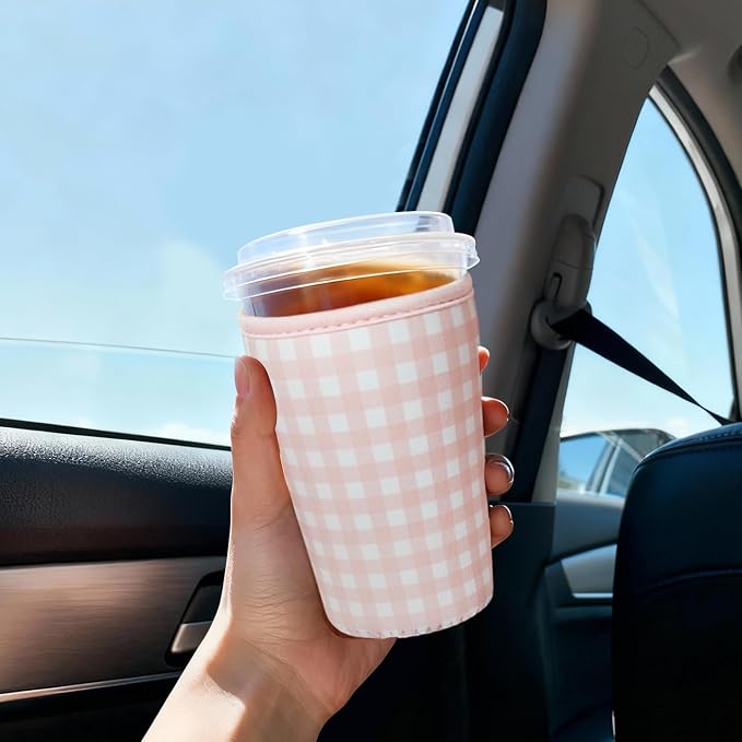 Reusable Insulated Sleeve for Iced Coffee Cup, Beverage Holder for Iced Coffee - Image 3
