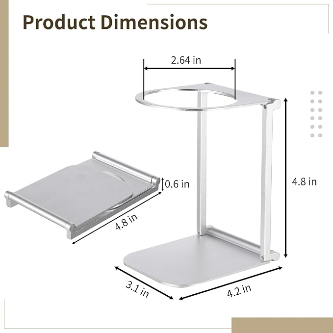 Pour over Dripper Stand, Portable & Foldable Espresso Machine Stand, Office - Image 4