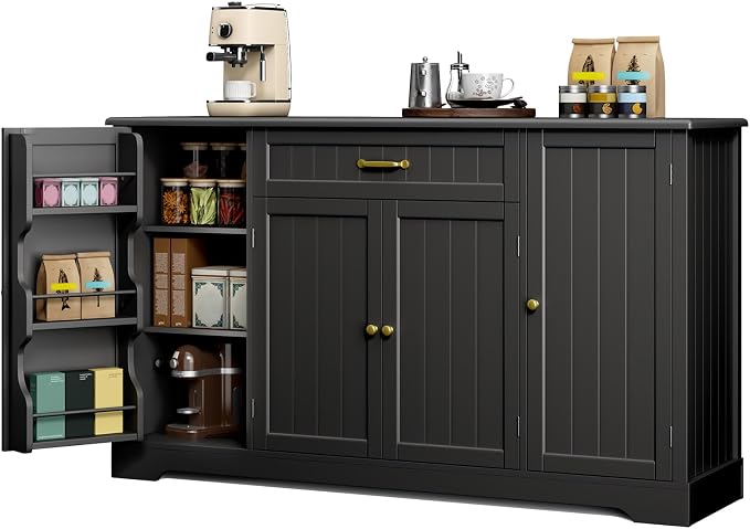 Gizoon 56" Kitchen Coffee Bar Cabinet - Image 8