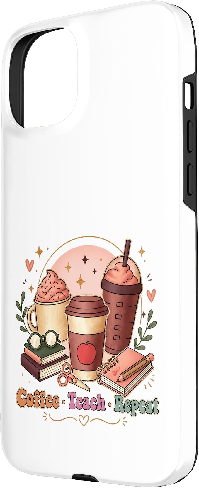 Coffee Teach Repeat Teacher Daily Routine Design Case - Image 2