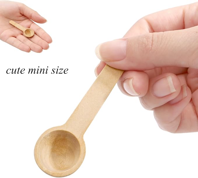 Tebery 60PCS Mini Wooden Spoons Small Bath Salt Spoon Candy Spoon Baby Spoon - Image 4