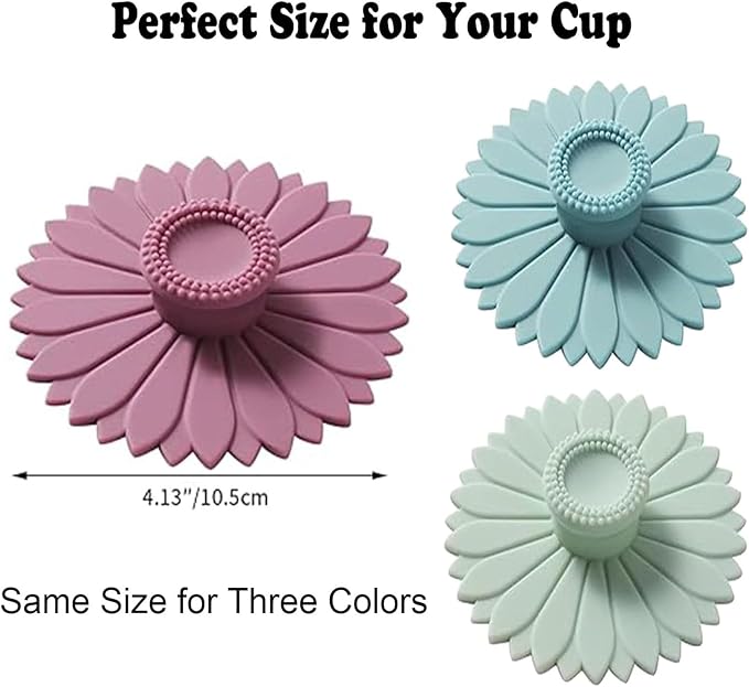 3 Pcs Silicone Cup Lid, Camping Mug Lid - Image 2