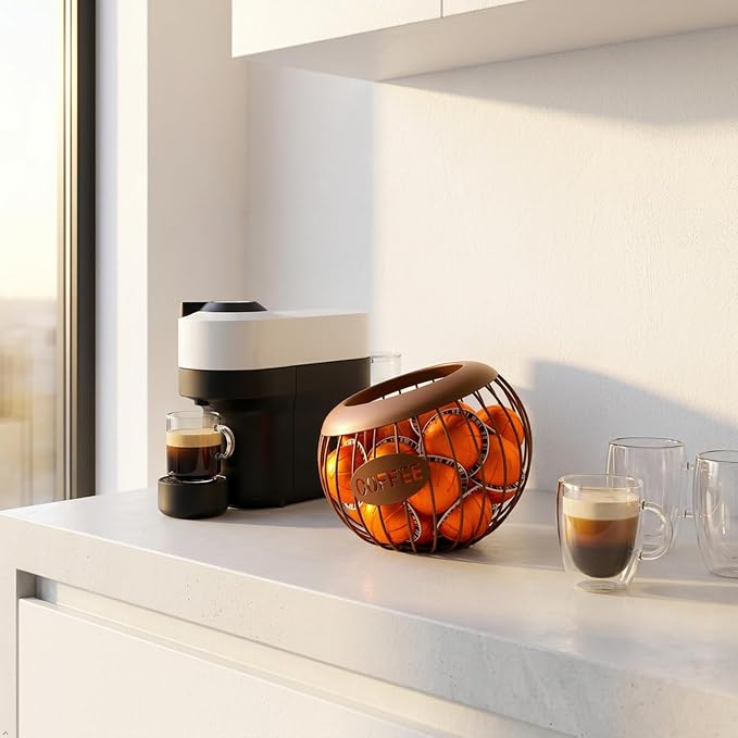 Brown Coffee Pod Holder Basket Compatible - Image 7