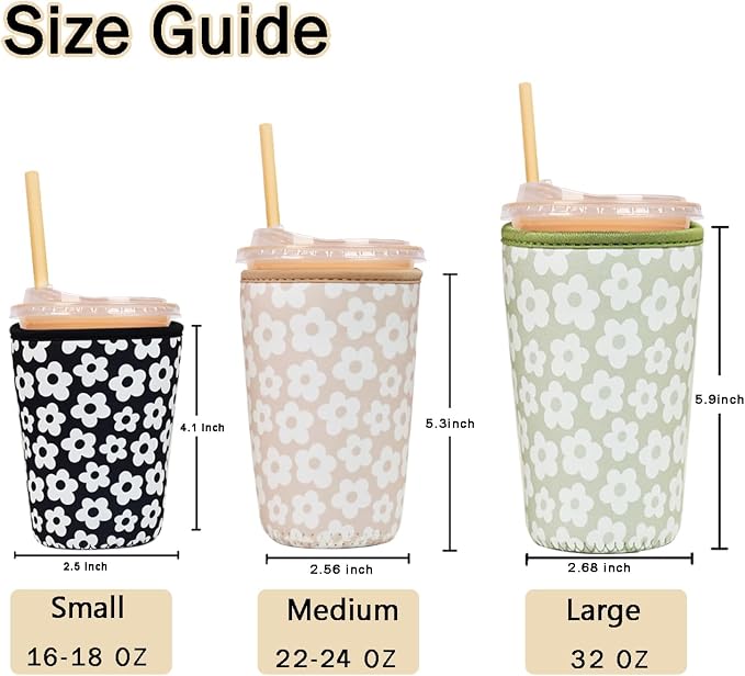 Reusable Insulated Sleeve for Iced Coffee Cup, Beverage Holder for Iced Coffee - Image 5