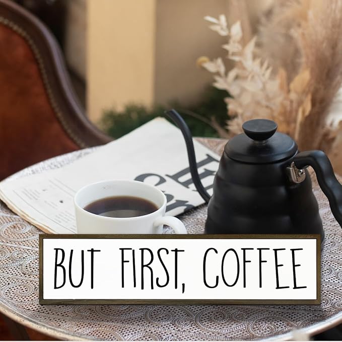Coffee Signs for Coffees Station Decor, Farmhouse Table Shelf Decoration - Image 5