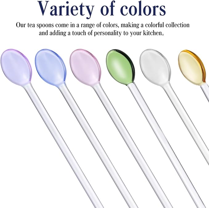 Glass Stirring Spoons Long Handle, Cocktail Swizzle Sticks Kitchen - Image 9