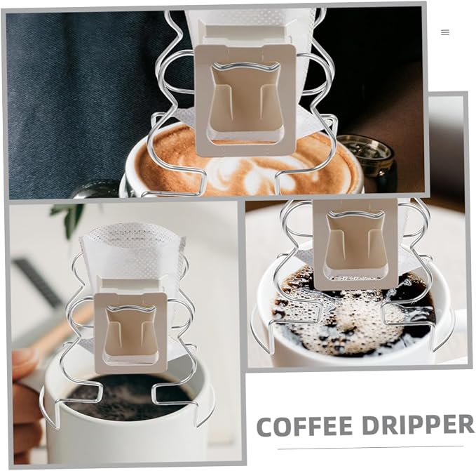 2pcs Stainless Drip Bag Holder Compact Coffee Filter Stand - Image 2