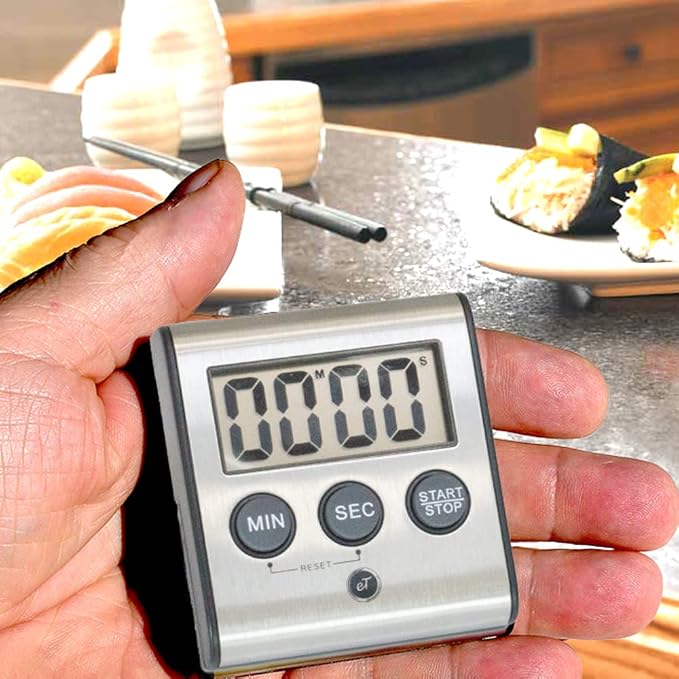 Elegant Digital Kitchen Timer Stainless Steel - Image 7