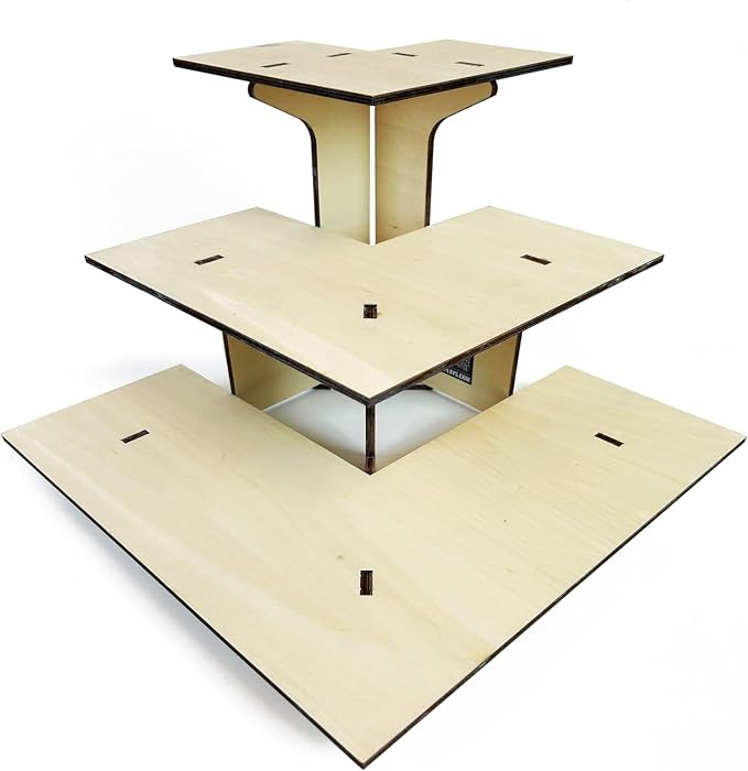 Torched 3-Tier Retail Table Display Corner Stand by TORCHEDDISPLAYS