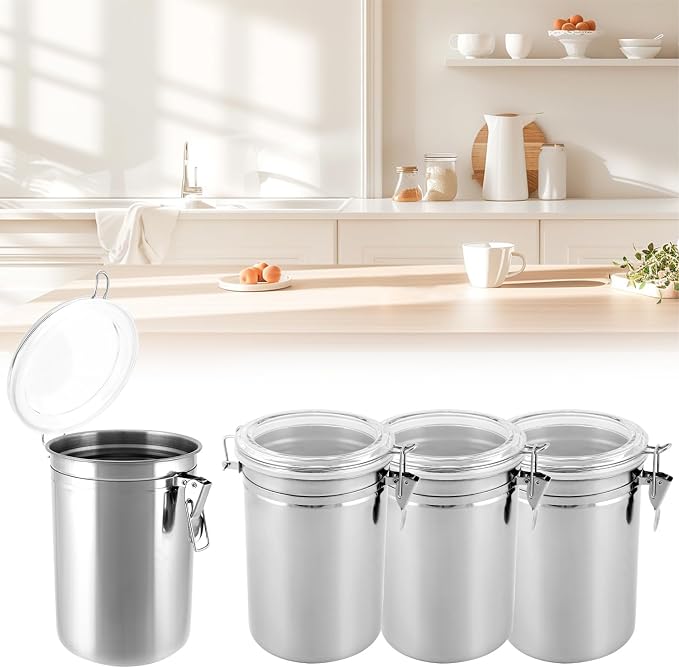 QWORK 4 Pack 62OZ Stainless Steel Canister Set - Image 7