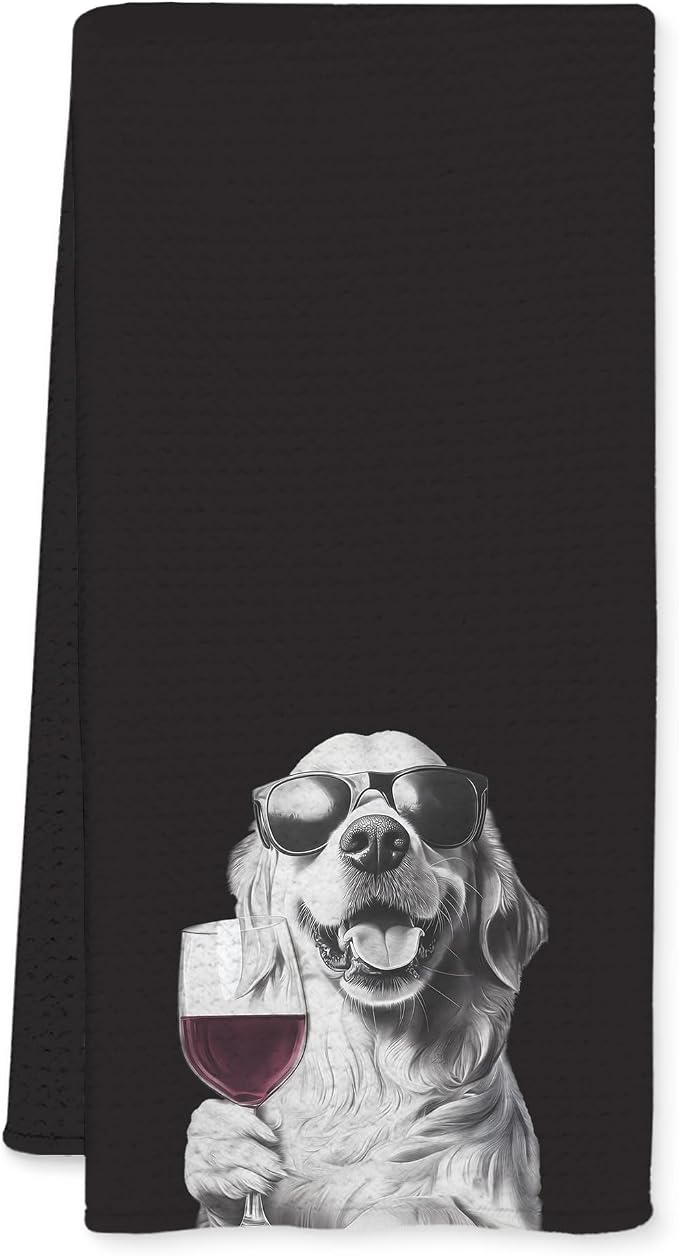 Golden Retriever Decor Kitchen Towels, Bar Towels by Unknown