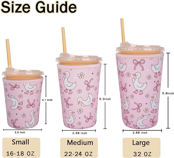 Reusable Insulated Sleeve for Iced Coffee Cup, Beverage Holder for Iced Coffee - Image 5