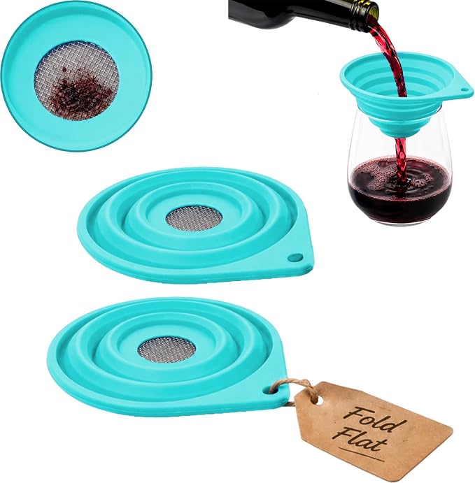 Vespara 2 pack Collapsible Fine Mesh Strainer, 4 Inch Silicone Funnel by Unknown