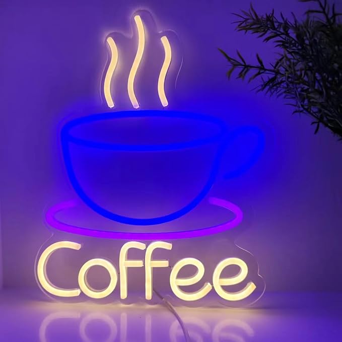 LED Coffee Cup Neon Sign Large 5V USB Powered Acrylic Neon Lights - Image 5