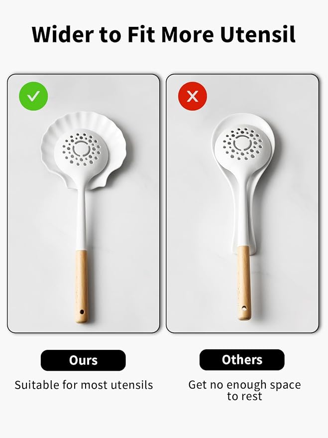 ABRUTY Spoon Rest for Stove Top, Ceramic Spoon Holder for Counter, Modern - Image 4