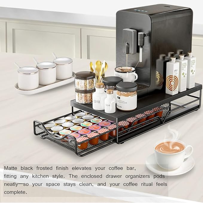 Coffee Pod Drawer Organizer for Nespresso Vertuo Pods, Holds 40 Large or 60 - Image 4