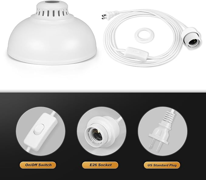 Plug in Pendant Light, 15FT Hanging Lights - Image 6