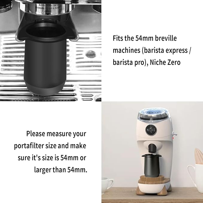 54mm Espresso Dosing Cup for Portafilter, Matte Black Grounds Cup - Image 6