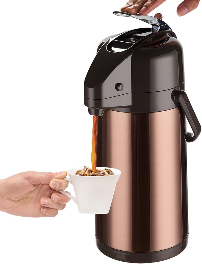 Upgraded Airpot Coffee Carafe - 84oz/2.5L Coffee Carafe by Ratrabas