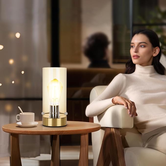 Table Lamp for Bedroom Living Room, Bedside Modern Nightstand Lamp - Image 3