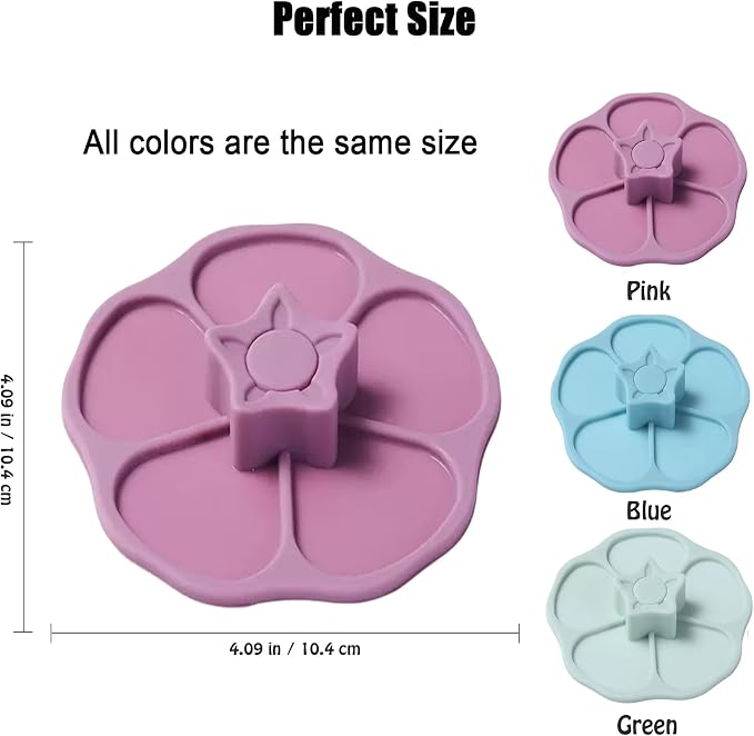 flower Silicone Cup Covers, Flexible Mug Covers, Tea Pots, Hot Cup Lids - Image 2
