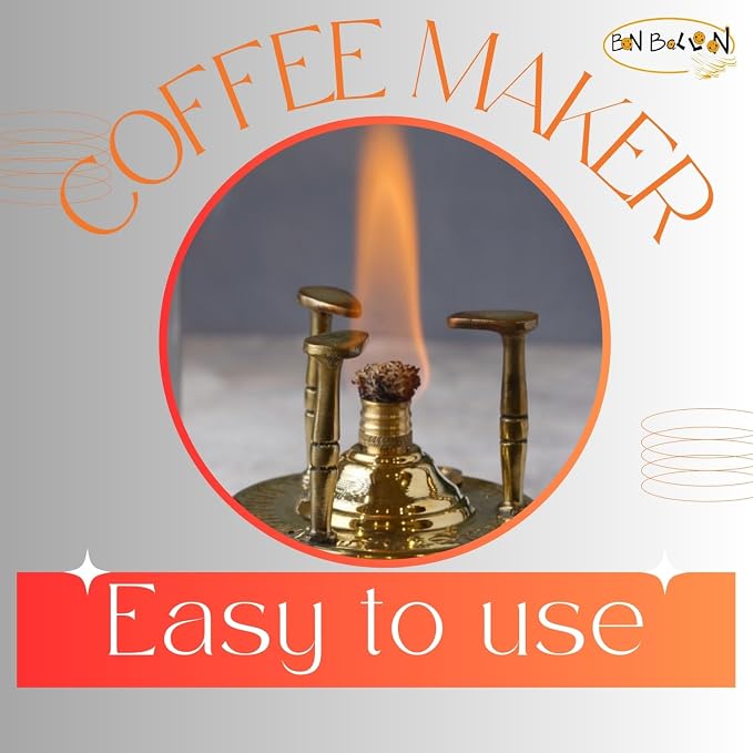 Al Bramony Brass Copper Turkish Greek Coffee Alcohol Burner Maker Table Top - Image 5